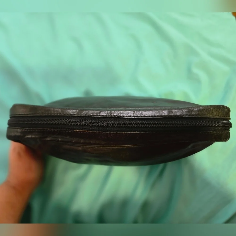 Loewe Black Leather Clutch with Wristlet